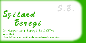 szilard beregi business card